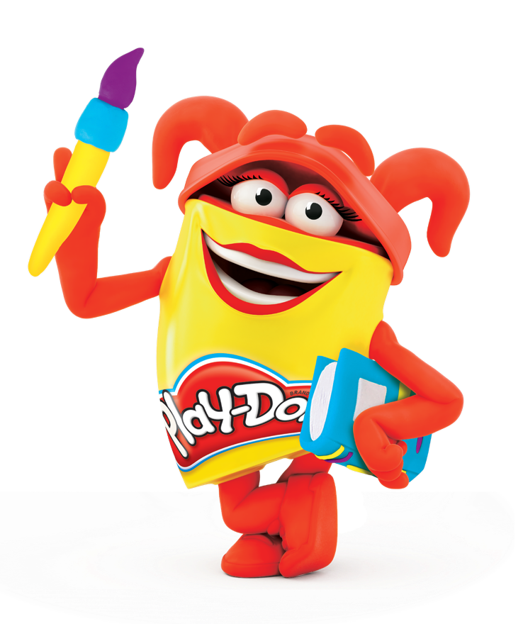 The Gallery For > Paintbrush Clipart Transparent - Play Doh Mascot (738x880)