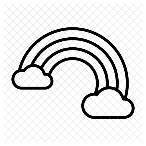 Rainbow Icon - Arco Iris Para Colorir (512x512)