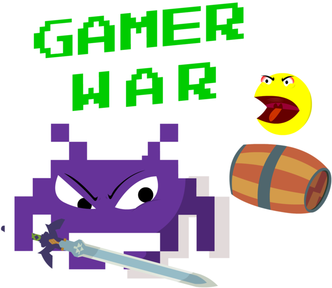 Game War By Edonovaillustrator - Space Invaders (1024x664)