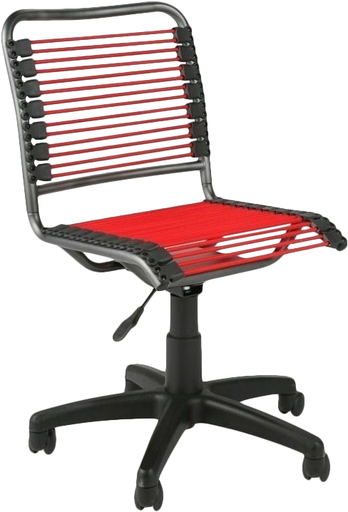 Eurostyle Bungie Low Back Office Chair In Red And Graphite - Bungee Cord Desk Chair (798x798)