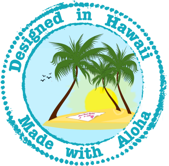 Maui Beach Blankets Designed In Hawaii Logo - Let It Snow Elsewhere Greeting Cards (600x600)