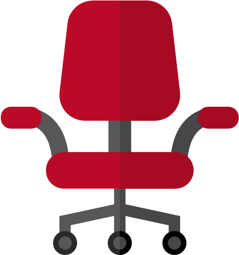 Office Chair Free Icon - Desk Chair Clipart Transparent Background (512x512)