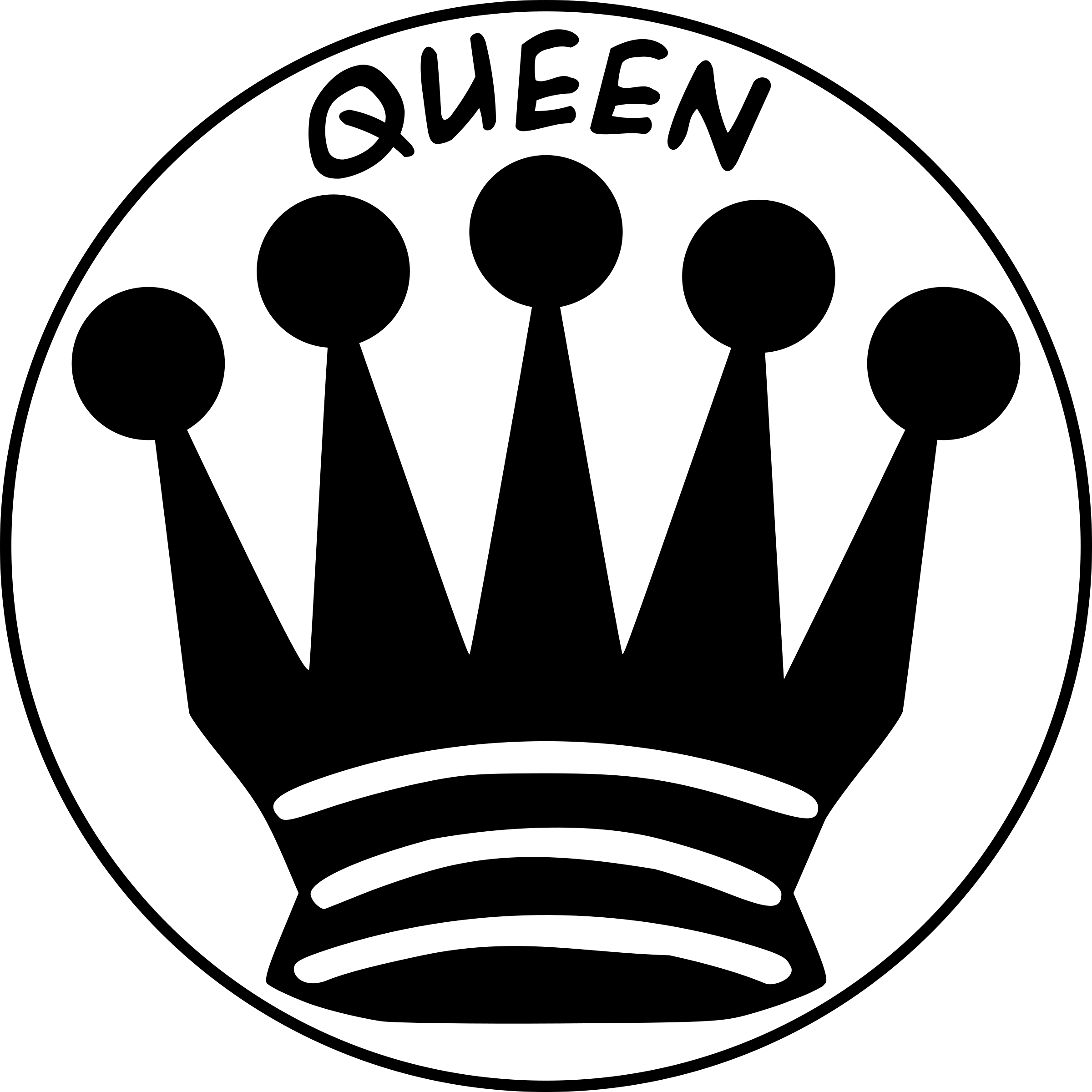 Big Image - Chess Piece Silhouette Black Queen / Dama Negra (2400x2400)