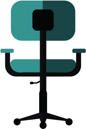 Chair Office Flat Illustration Shadow - Office (550x550)