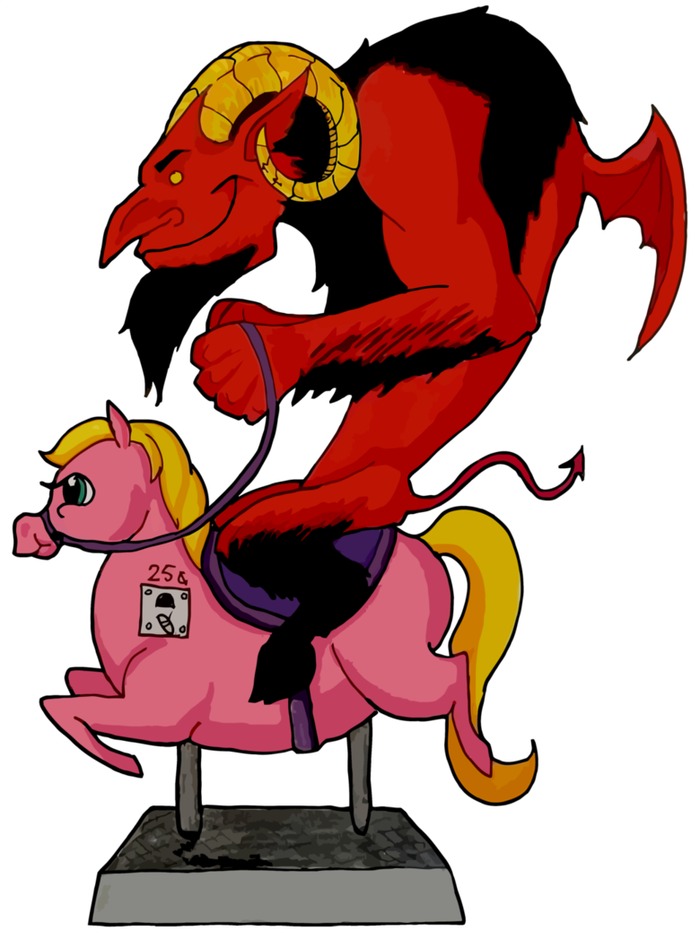 Satan Riding A Quarter Machine Pony By Machinemistress - Pony (770x1038)