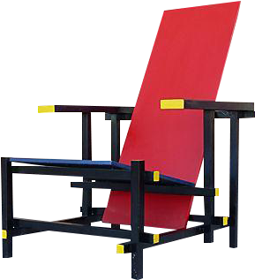 Gerritt Rietveld Dutch De Stijl Movement Chair On Chairish - Red And Blue Chair (349x349)