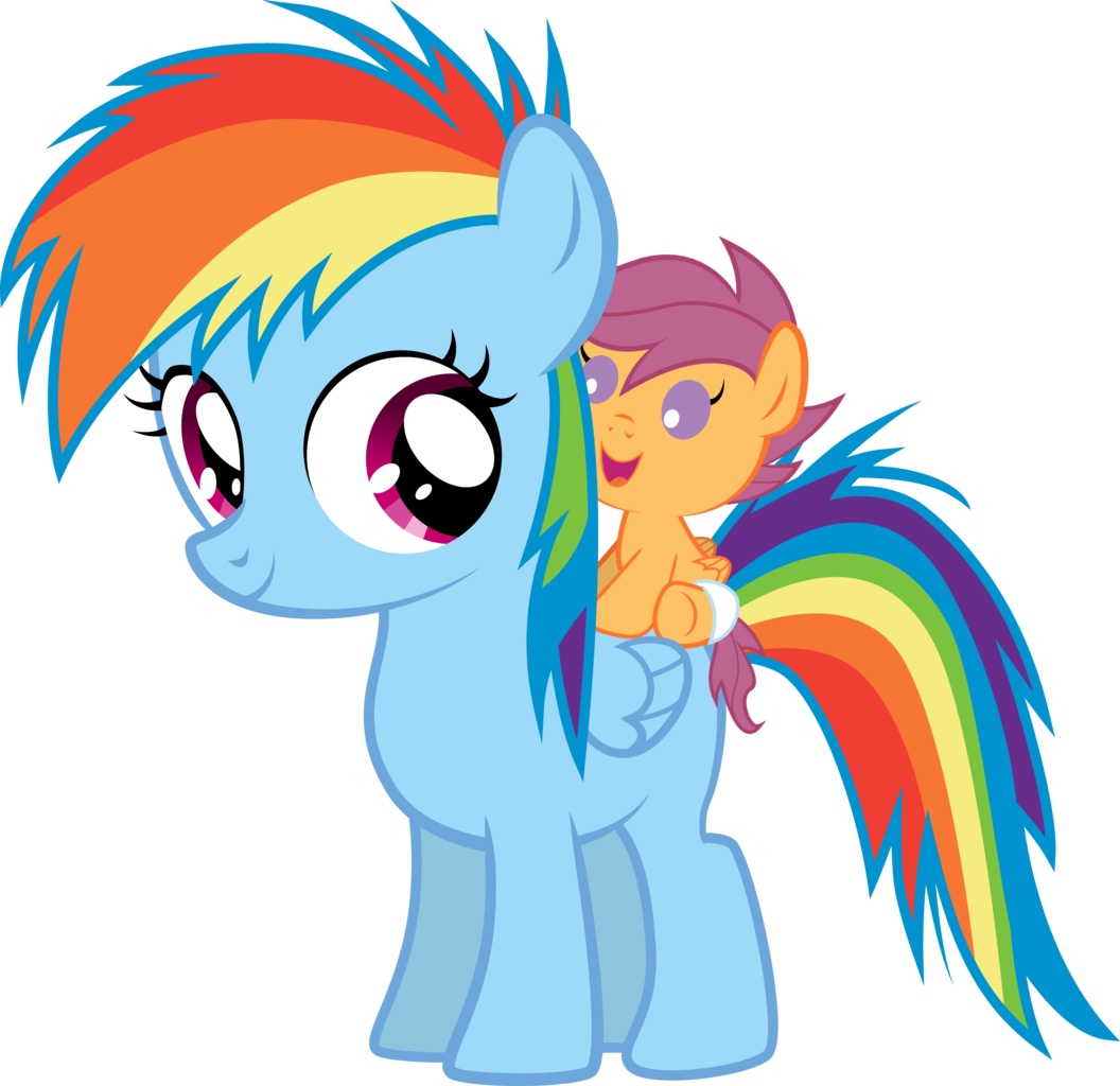 Apony4u, Baby, Baby Pony, Baby Scootaloo, Cute, Cutealoo, - Scootaloo Y Rainbow Dash (1056x1024)