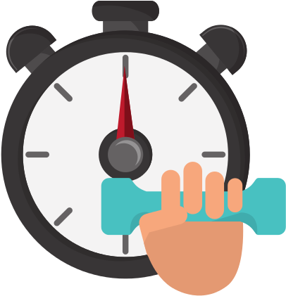 Chronometer And Dumbbell Icon - Vector Graphics (550x550)