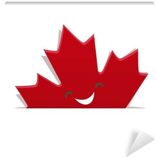 Funny Maple Leaf Of Canadian Flag Wall Mural • Pixers® - Canada Flag (400x400)