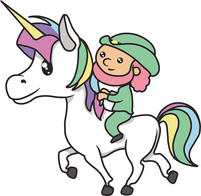 Leprechaun Riding A Unicorn (675x675)
