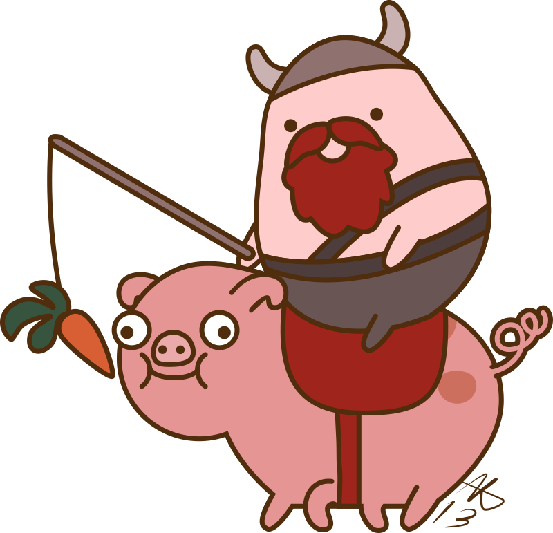 Ride The Pig By Amkili - Pusheen X Fat Pony (800x771)