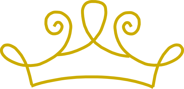 Princess Crown Gold Clip Art At Clker Com Vector Clip - Gold Princess Crown Clipart (600x291)