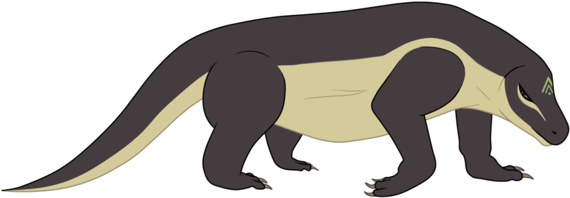 Komodo Dragon By Lyrocross - Otter (900x361)