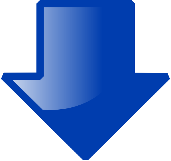 Arrow Blue Down Clip Art - Blue Arrow Pointing Down (600x567)