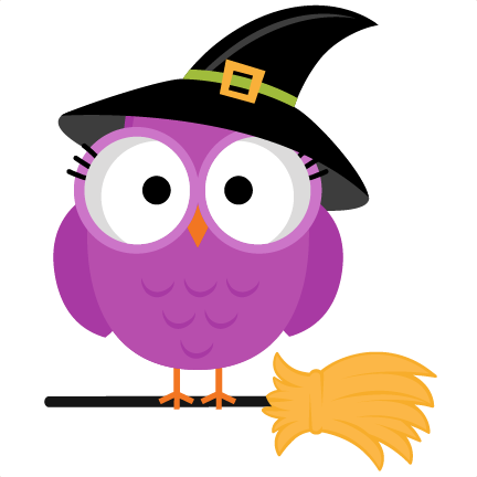 Cute Witch Clipart Free - Cute Halloween Owl (432x432)