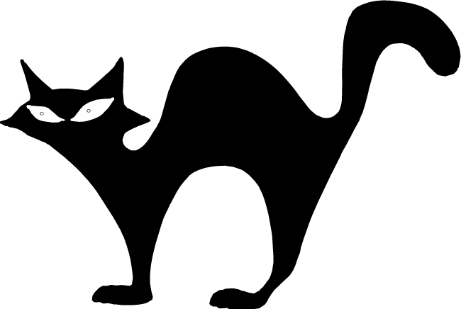 Halloween Clip Art - Black Cat (650x436)