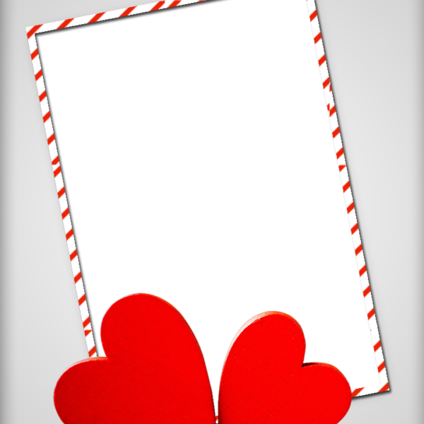 Valentine Frame With Heart - Valentine Frame With Heart (600x600)