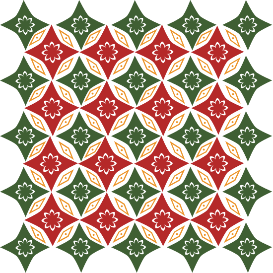 Colorful Arabic Islamic Pattern - Stencil (550x550)