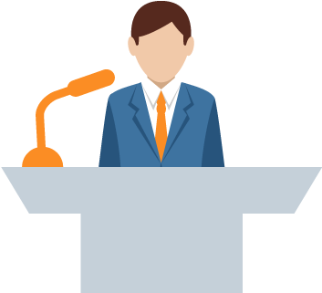 Spring Statement - Vector Public Speaking Png (366x334)