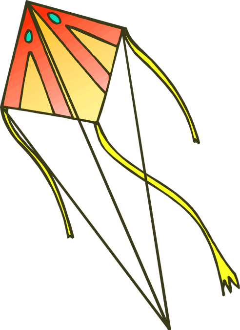 Free Kite Cliparts - Kite Picture Clipart (492x675)