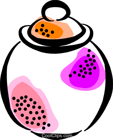 Cookie Jar Royalty Free Vector Clip Art Illustration - Ice Cream Float Clip Art (387x480)