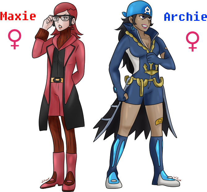 Team Aqua And Team Magma (700x650)
