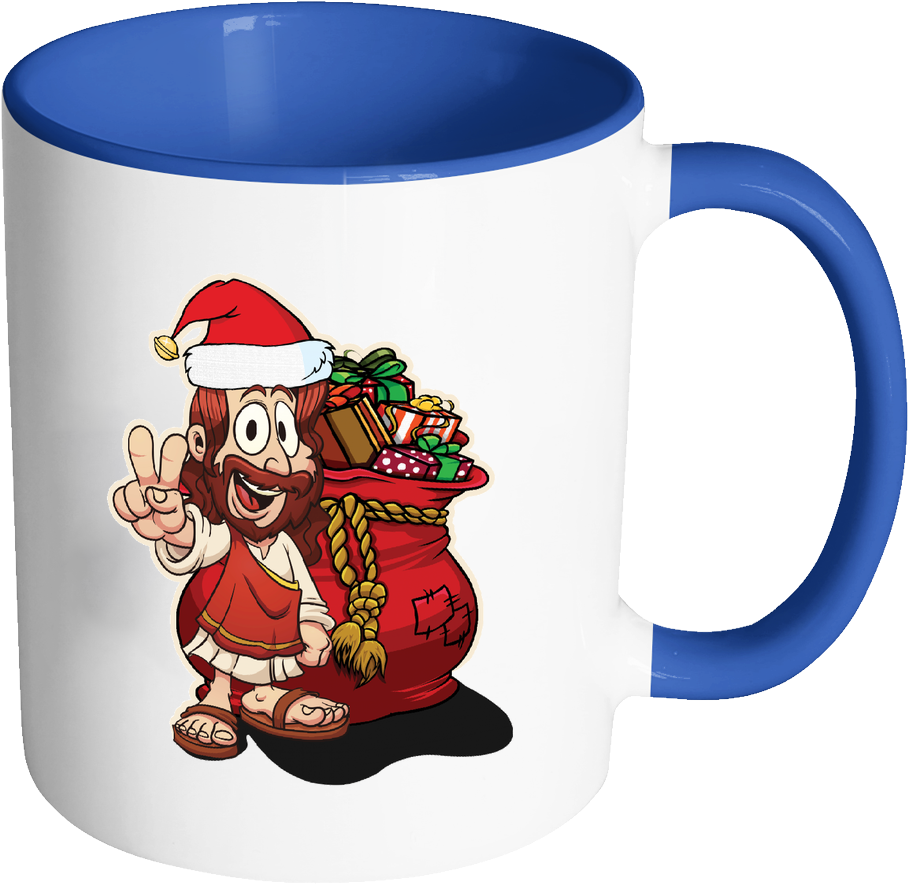 Jesus Christ Santa Ugly Christmas Sweater 11oz Accent - Bible Emergency Numbers Mug - Christian Gifts For Women (1024x1024)