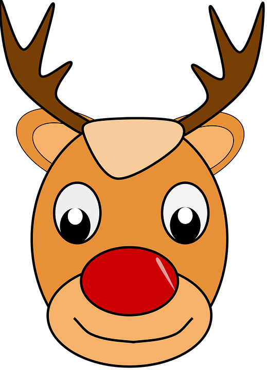 Santa And Reindeer Clipart 23, - กวาง การ์ตูน Png (519x720)