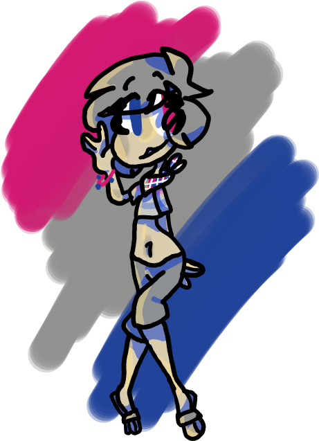 Lgbt Challenge 13- Androgynous By Smalllesbean144 - Cartoon (663x900)