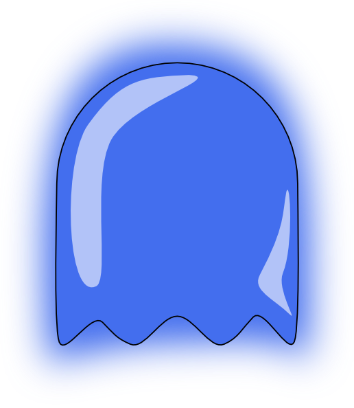 Blue Ghost Clip Art At Clker - Blue Ghost Transparent (516x594)