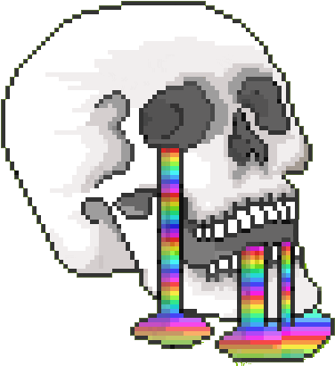 About - 8 Bit Skull Gif (500x500)
