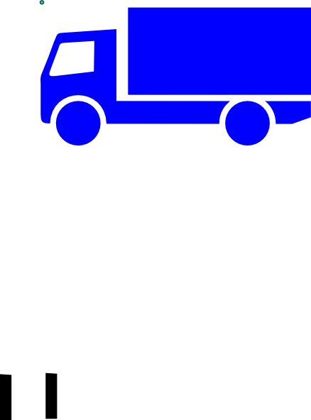 Blue Lorry Clip Art At Clker - Clip Art Truck Purple (438x592)