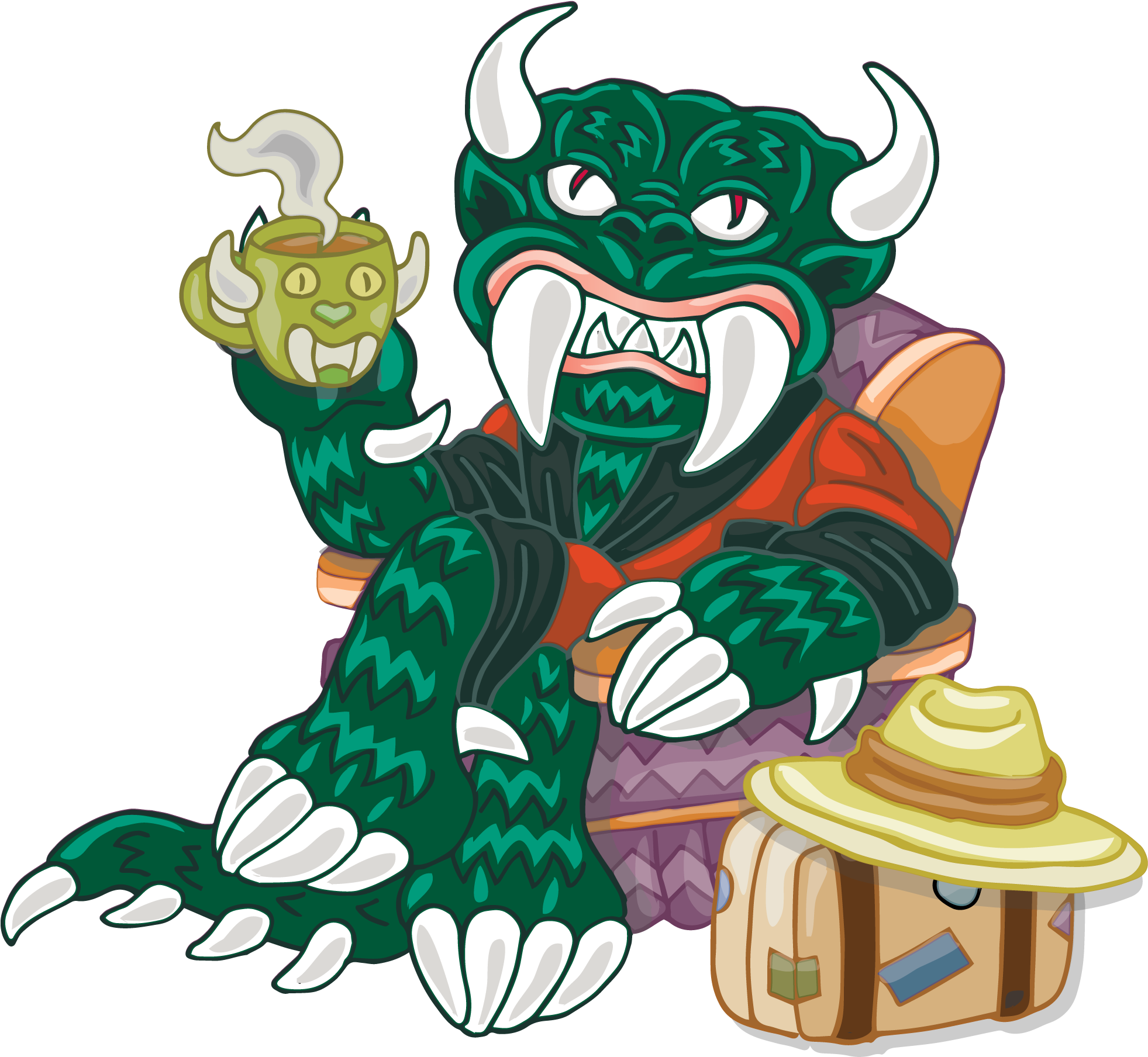 The Hodag Lounging In His Chair - Hodag (2080x2102)