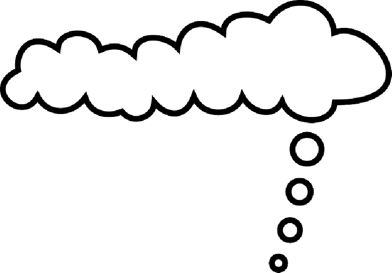 Cloud, Thinking, Clouds, Thought, Speech, Think, Talk - Comic Cloud (800x558)