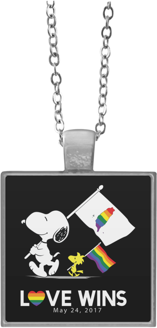 Love Wins In Taiwan Snoopy Lgbt Necklaces - Snoopy Lgbt (1155x1155)