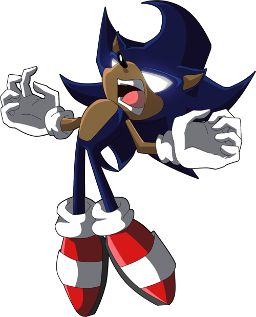 Dark Sonic X By Bilianna - Sonic X Super Dark Sonic - (500x619) Png Clipart  Download