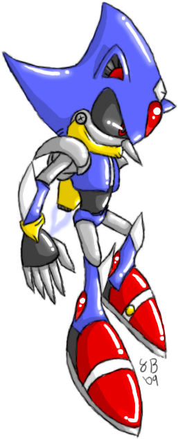 Metal Sonic X By Silver-blur - Metal Sonic Oc Transparent (268x635)