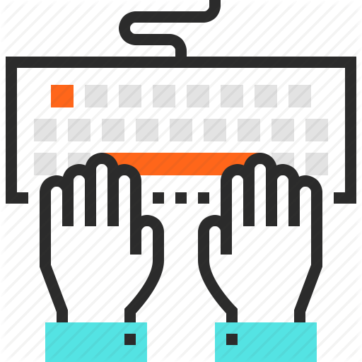 Keyboard Icon1 - Hands On Keyboard Icon (512x512)