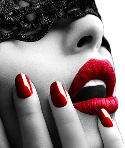 Red Sexy Lips And Nails Closeup - 4 Pics 1 Word 1164 (500x500)