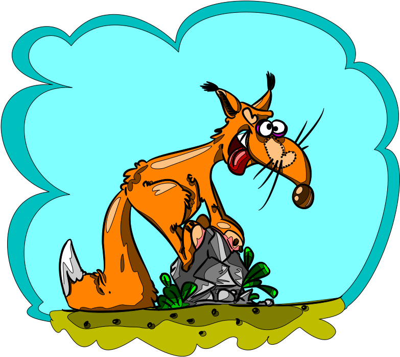 Clipart Crazy Fox - Clip Art (800x1131)