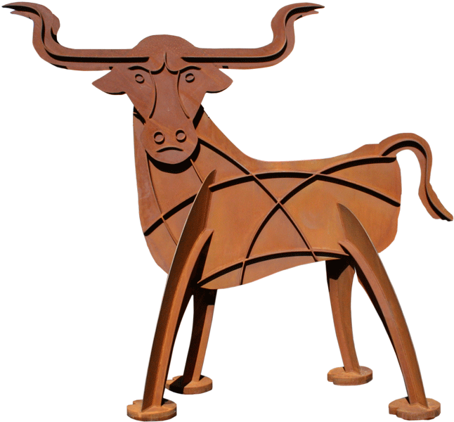 Bull Sculptures - Sculpture (650x621)