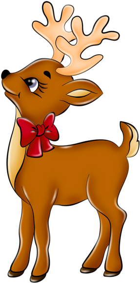 Noel Rennes Père Noel Enfants Personnages Decorations - Cartoon Reindeer (306x600)