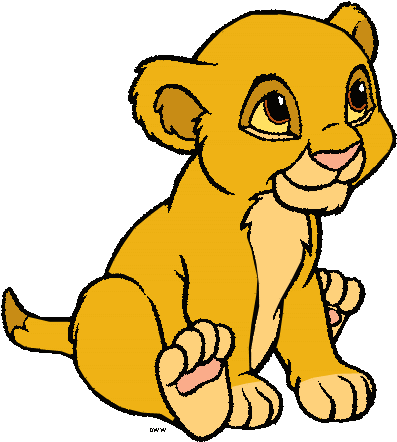 Baby Lion Clipart - Lion King Baby Simba (421x463)