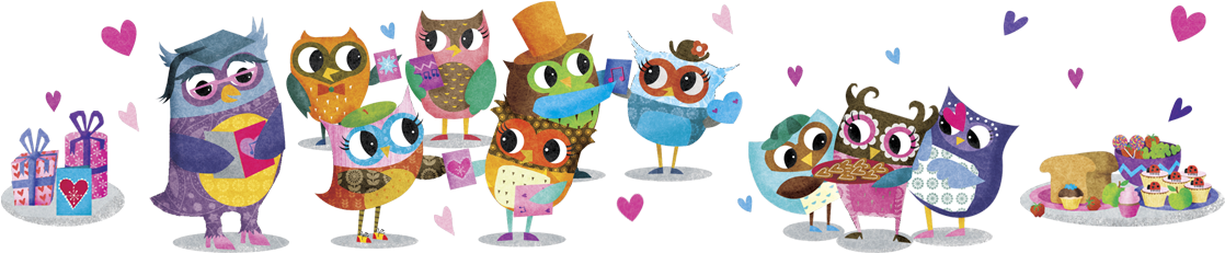 I Have Six Owl Diaries Books Here In The Library - Cartoon (1140x262)