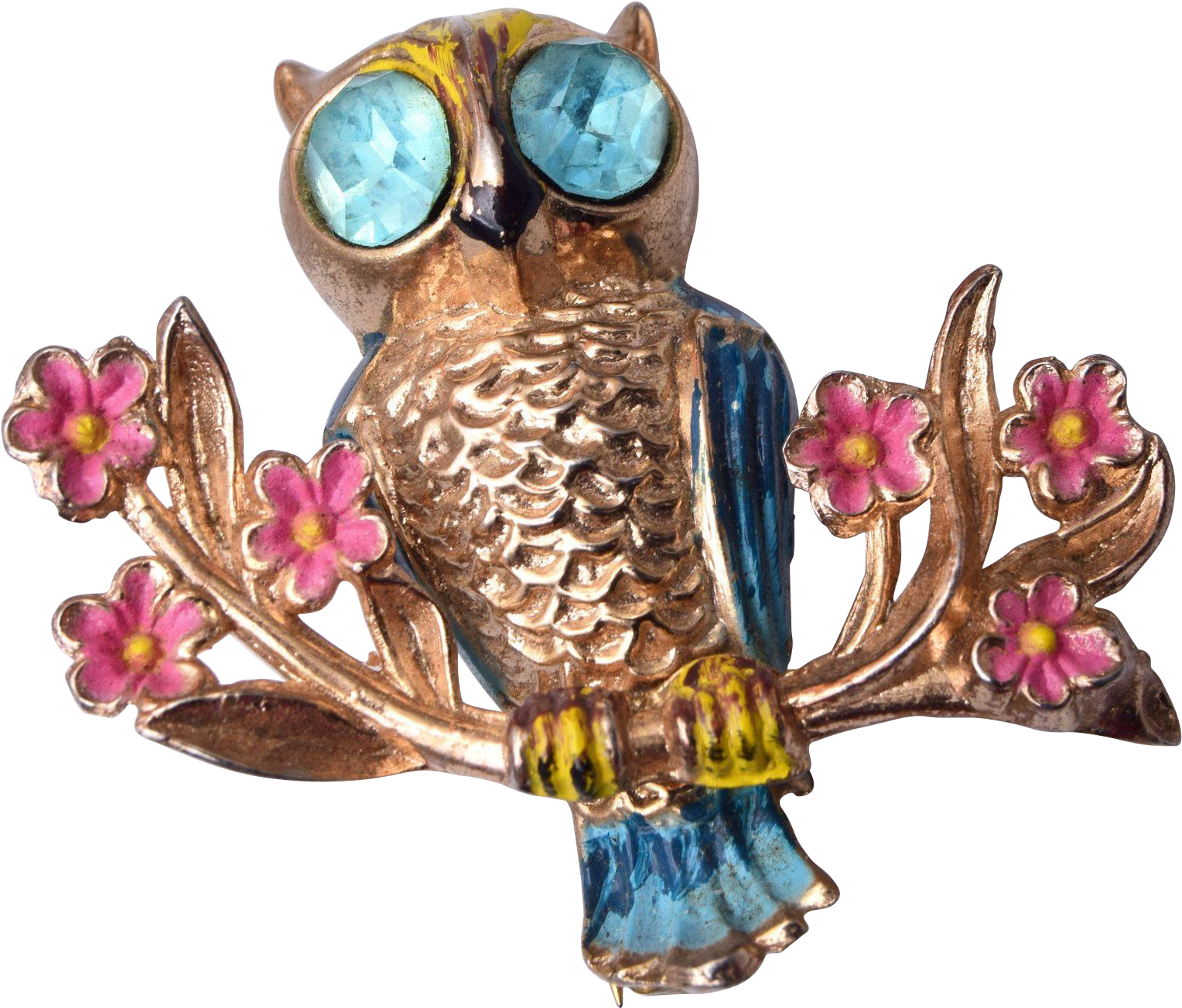 1948 Coro Book Piece Owl Brooch - Figurine (1527x1527)