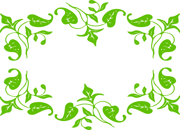 Moldura Folhas Png (600x434)