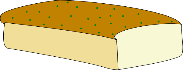 Sammy Lifebread Clip Art At Clker - Loaf Of Bread With Face (600x231)