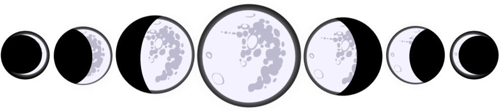 Moon Phases Clipart Science Rocks 8th Grade April 2017 - Mare In The Moon (1024x219)