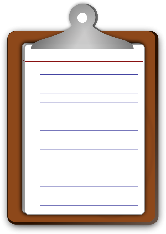 Icons Writing Calculation Database Clipart, Vector - Writing Pad Png Vector (641x900)