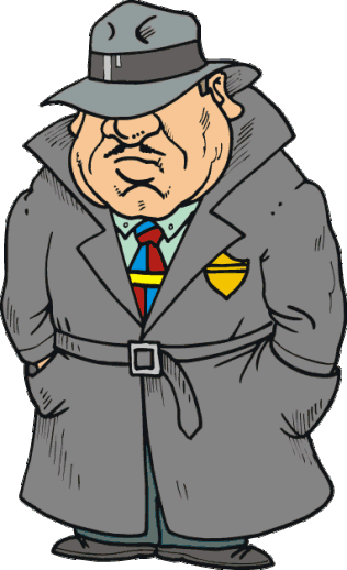 Detective Job Graphics - Detective Clipart Animated (316x518)